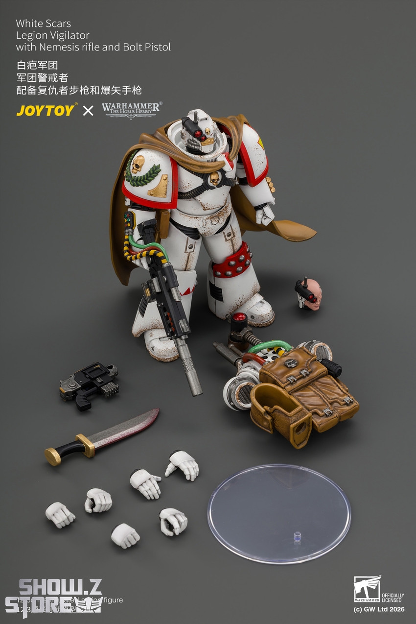 JoyToy JT04926 1/18 Warhammer The Horus Heresy White Scars Legion Vigilator with Nemesis rifle and Bolt Pistol - View 9 JoyToy JT04926 1/18 Warhammer The Horus Heresy White Scars Legion Vigilator with Nemesis rifle and Bolt Pistol - View 9