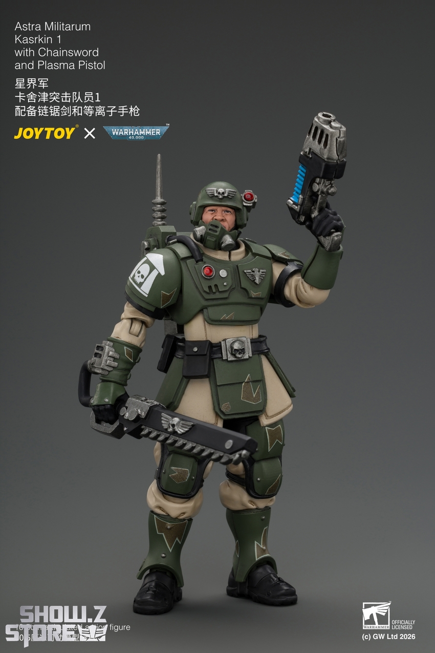 JoyToy JT04933 1/18 Warhammer 40K Astra Militarum Kasrkin 1 with Chainsword and Plasma Pistol - View 6 JoyToy JT04933 1/18 Warhammer 40K Astra Militarum Kasrkin 1 with Chainsword and Plasma Pistol - View 6