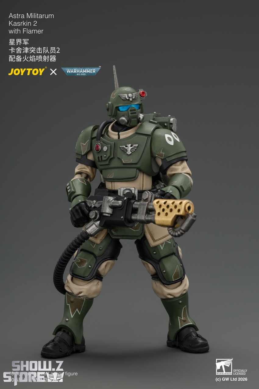 JoyToy JT04940 1/18 Warhammer 40K Astra Militarum Kasrkin 2 with Flamer - View 4 JoyToy JT04940 1/18 Warhammer 40K Astra Militarum Kasrkin 2 with Flamer - View 4