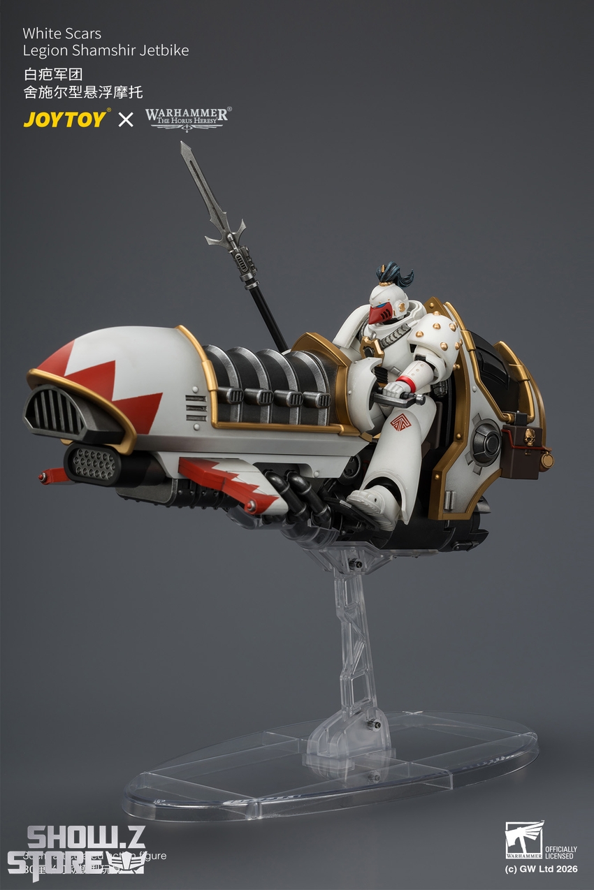 JoyToy JT04780 1/18 Warhammer The Horus Heresy White Scars Legion Shamshir Jetbike - View 2 JoyToy JT04780 1/18 Warhammer The Horus Heresy White Scars Legion Shamshir Jetbike - View 2