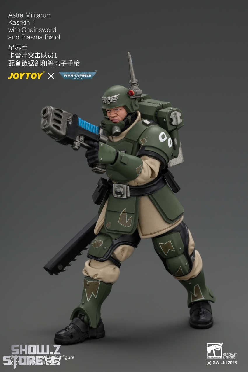 JoyToy JT04933 1/18 Warhammer 40K Astra Militarum Kasrkin 1 with Chainsword and Plasma Pistol - View 4 JoyToy JT04933 1/18 Warhammer 40K Astra Militarum Kasrkin 1 with Chainsword and Plasma Pistol - View 4