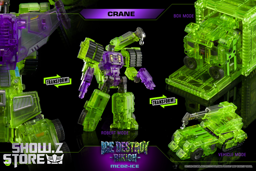 Lucky Cat MC02-ICE Ice Destroy Riki-Oh Devastator Set of 6 Transparent Version - View 2 Lucky Cat MC02-ICE Ice Destroy Riki-Oh Devastator Set of 6 Transparent Version - View 2