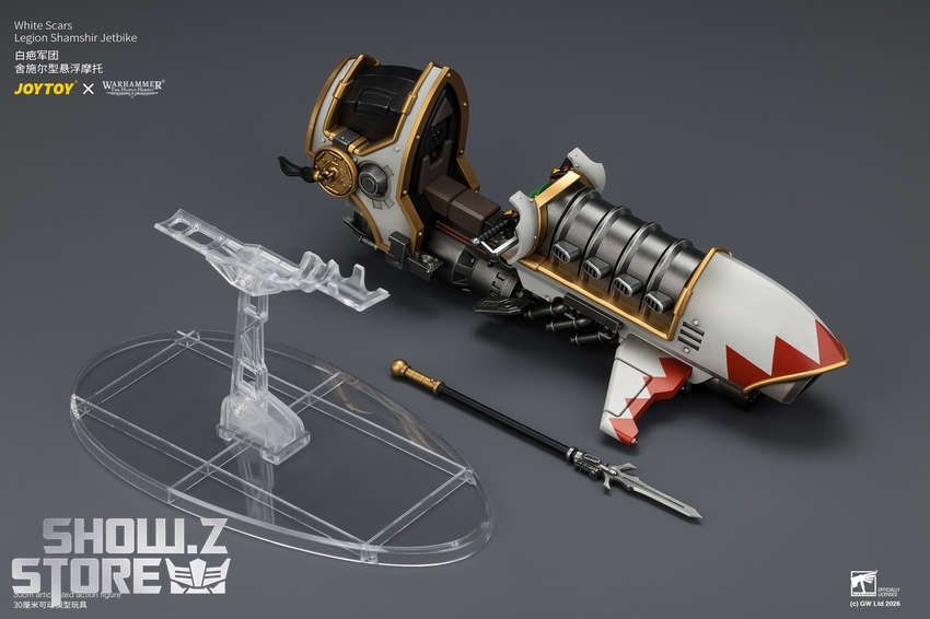 JoyToy JT04780 1/18 Warhammer The Horus Heresy White Scars Legion Shamshir Jetbike - View 1 JoyToy JT04780 1/18 Warhammer The Horus Heresy White Scars Legion Shamshir Jetbike - View 1