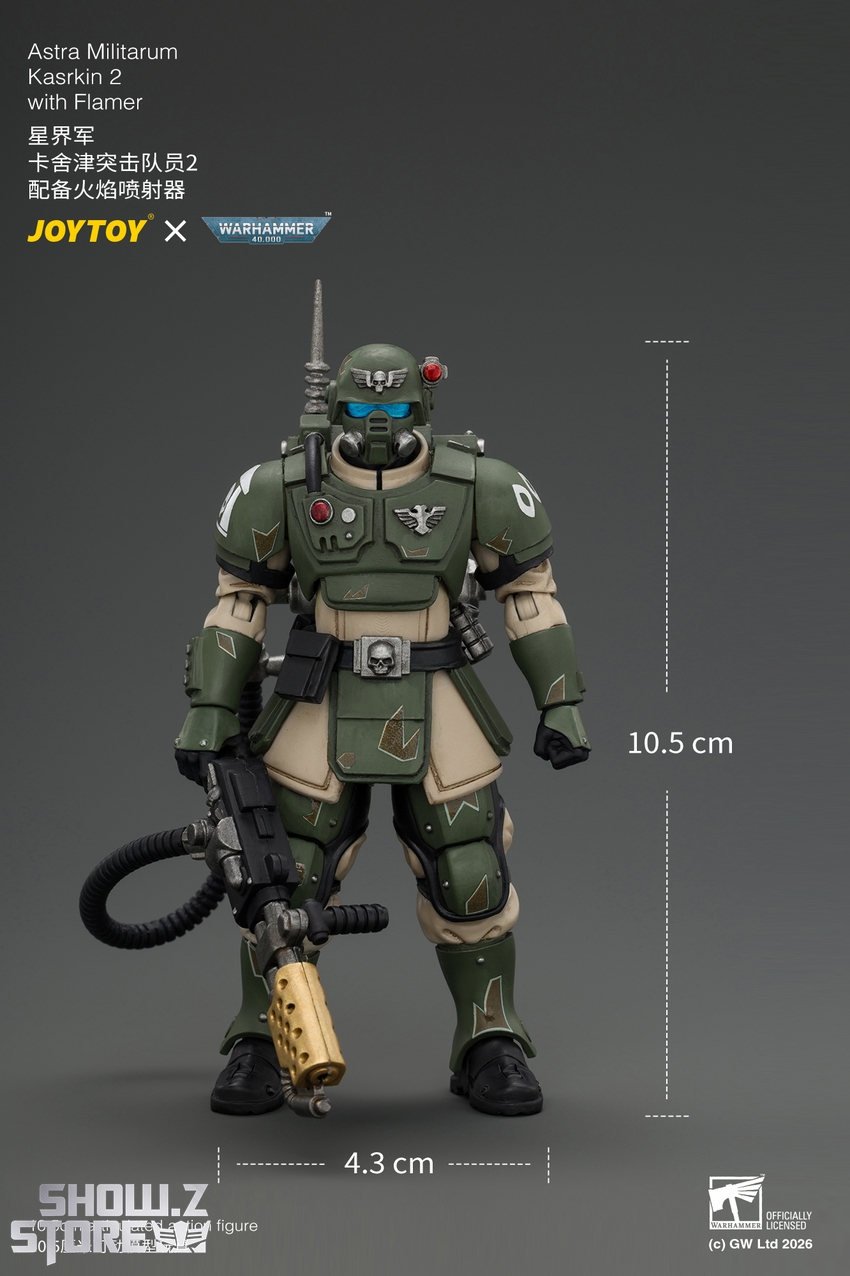 JoyToy JT04940 1/18 Warhammer 40K Astra Militarum Kasrkin 2 with Flamer - View 8 JoyToy JT04940 1/18 Warhammer 40K Astra Militarum Kasrkin 2 with Flamer - View 8