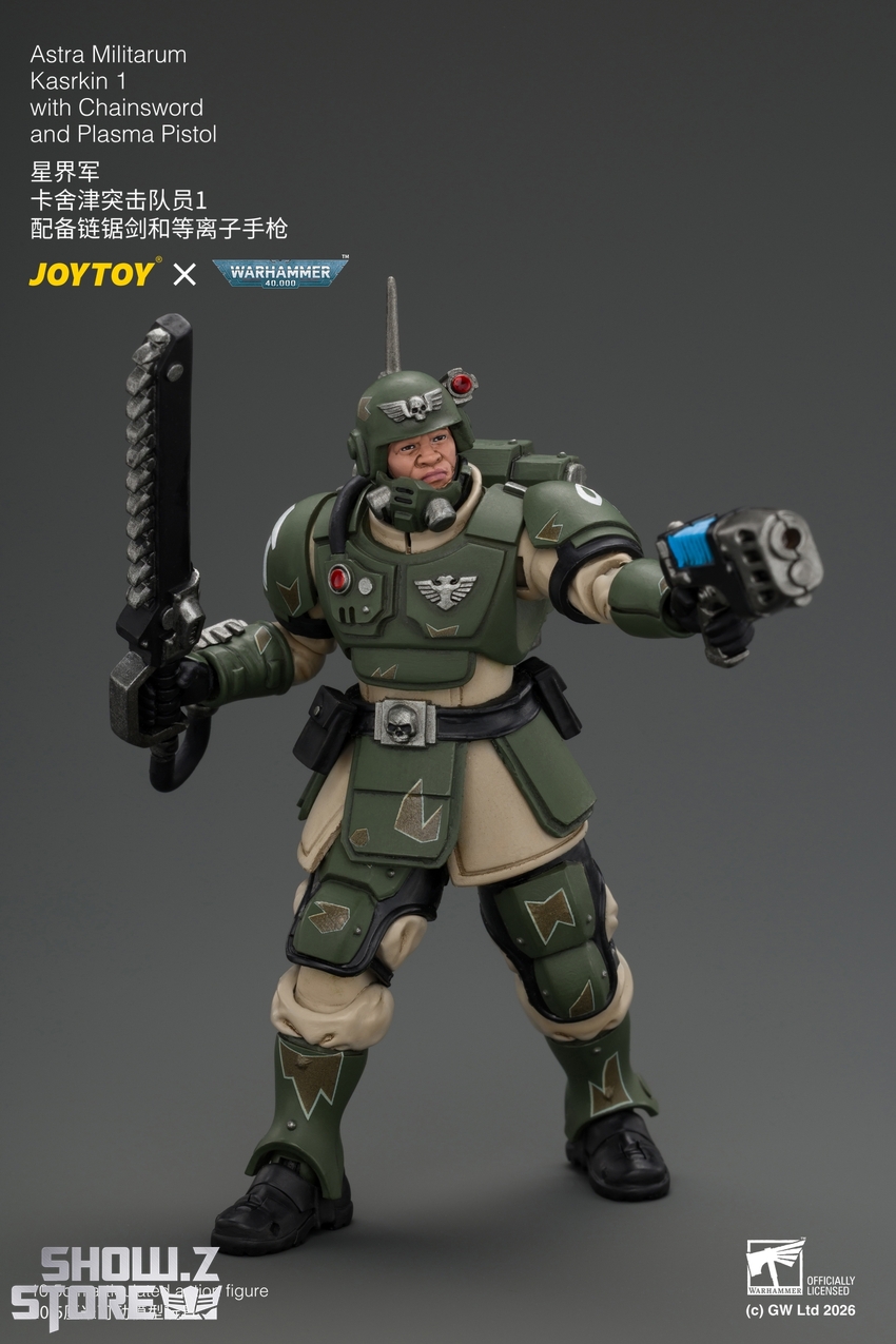 JoyToy JT04933 1/18 Warhammer 40K Astra Militarum Kasrkin 1 with Chainsword and Plasma Pistol - View 2 JoyToy JT04933 1/18 Warhammer 40K Astra Militarum Kasrkin 1 with Chainsword and Plasma Pistol - View 2
