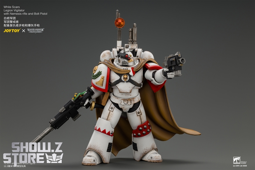 JoyToy JT04926 1/18 Warhammer The Horus Heresy White Scars Legion Vigilator with Nemesis rifle and Bolt Pistol - View 8 JoyToy JT04926 1/18 Warhammer The Horus Heresy White Scars Legion Vigilator with Nemesis rifle and Bolt Pistol - View 8