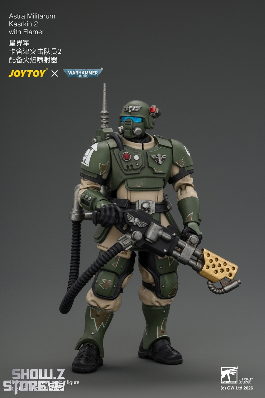 JoyToy JT04940 1/18 Warhammer 40K Astra Militarum Kasrkin 2 with Flamer - View 2 JoyToy JT04940 1/18 Warhammer 40K Astra Militarum Kasrkin 2 with Flamer - View 2