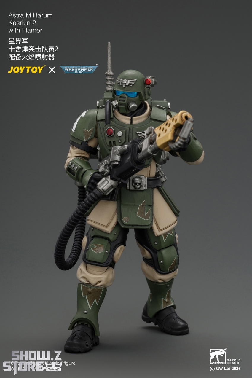 JoyToy JT04940 1/18 Warhammer 40K Astra Militarum Kasrkin 2 with Flamer - View 5 JoyToy JT04940 1/18 Warhammer 40K Astra Militarum Kasrkin 2 with Flamer - View 5