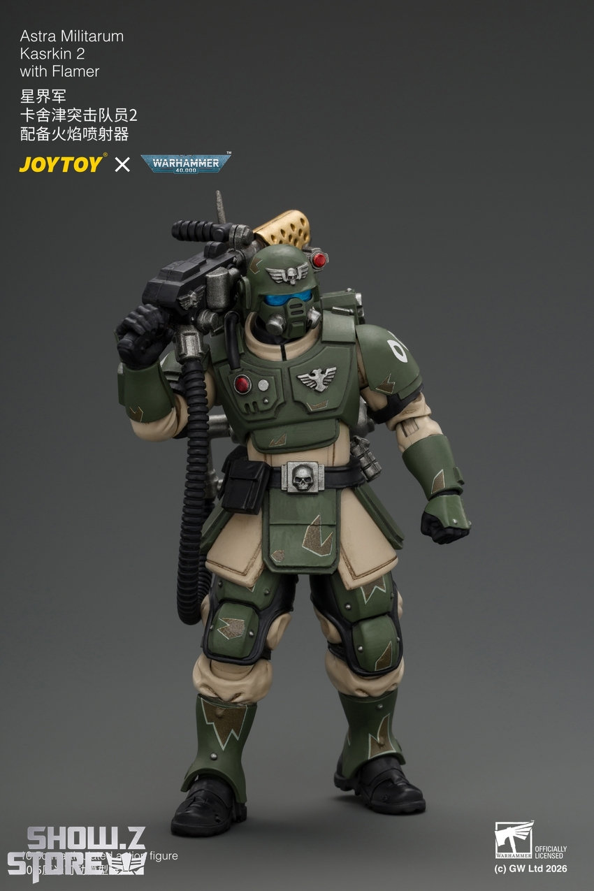 JoyToy JT04940 1/18 Warhammer 40K Astra Militarum Kasrkin 2 with Flamer - View 6 JoyToy JT04940 1/18 Warhammer 40K Astra Militarum Kasrkin 2 with Flamer - View 6