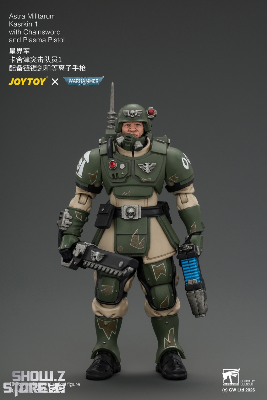 JoyToy JT04933 1/18 Warhammer 40K Astra Militarum Kasrkin 1 with Chainsword and Plasma Pistol - View 5 JoyToy JT04933 1/18 Warhammer 40K Astra Militarum Kasrkin 1 with Chainsword and Plasma Pistol - View 5