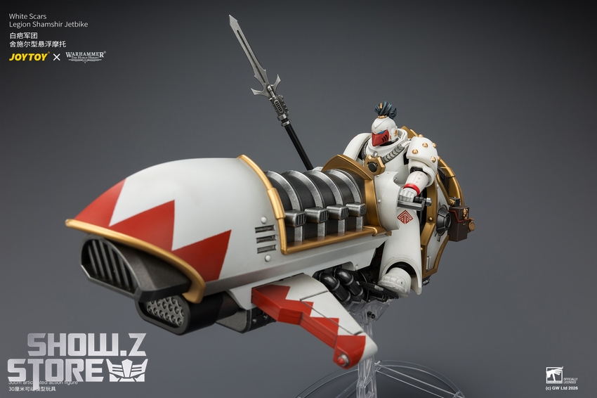 JoyToy JT04780 1/18 Warhammer The Horus Heresy White Scars Legion Shamshir Jetbike - View 3 JoyToy JT04780 1/18 Warhammer The Horus Heresy White Scars Legion Shamshir Jetbike - View 3