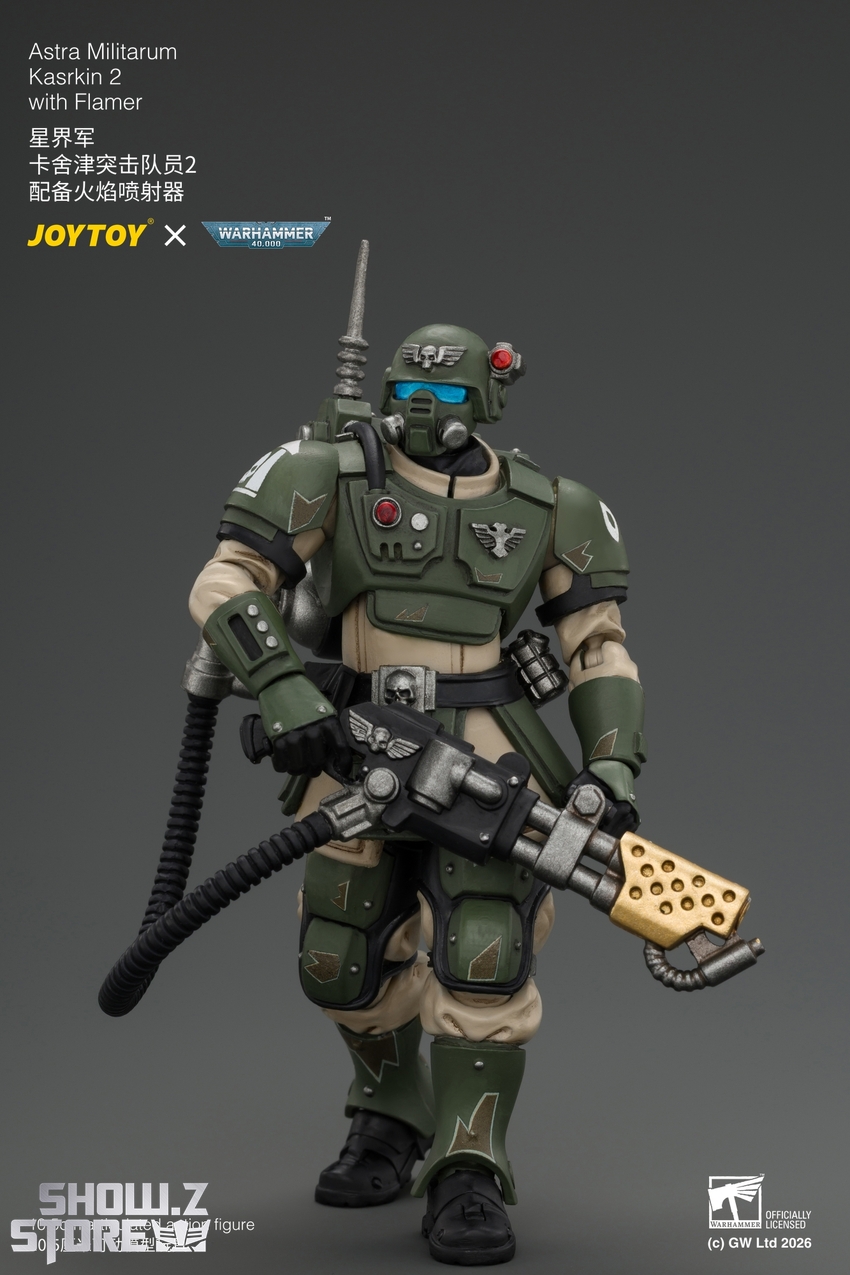 JoyToy JT04940 1/18 Warhammer 40K Astra Militarum Kasrkin 2 with Flamer - View 7 JoyToy JT04940 1/18 Warhammer 40K Astra Militarum Kasrkin 2 with Flamer - View 7