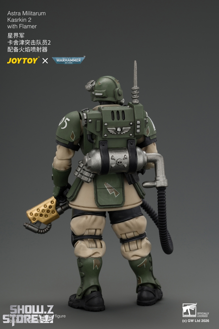 JoyToy JT04940 1/18 Warhammer 40K Astra Militarum Kasrkin 2 with Flamer - View 3 JoyToy JT04940 1/18 Warhammer 40K Astra Militarum Kasrkin 2 with Flamer - View 3