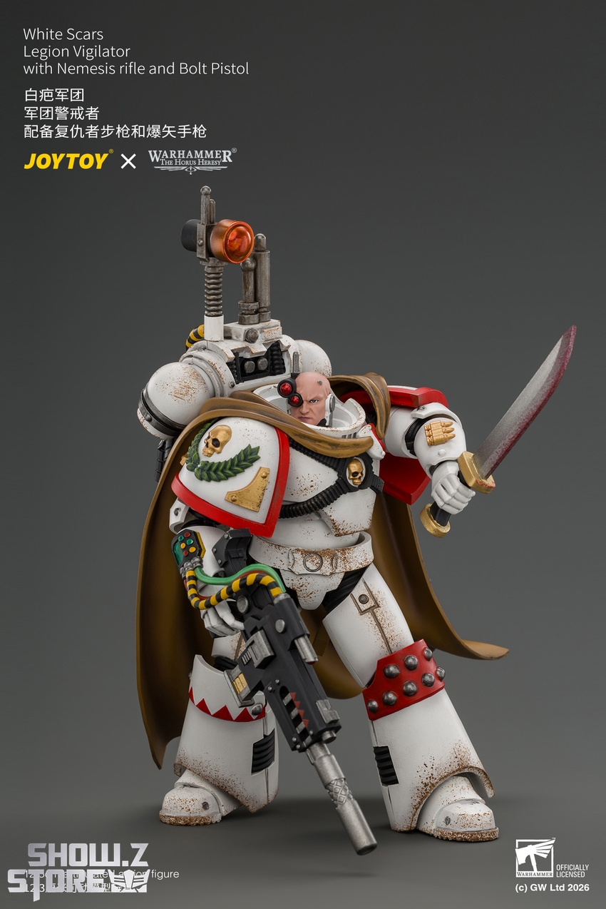 JoyToy JT04926 1/18 Warhammer The Horus Heresy White Scars Legion Vigilator with Nemesis rifle and Bolt Pistol - View 7 JoyToy JT04926 1/18 Warhammer The Horus Heresy White Scars Legion Vigilator with Nemesis rifle and Bolt Pistol - View 7