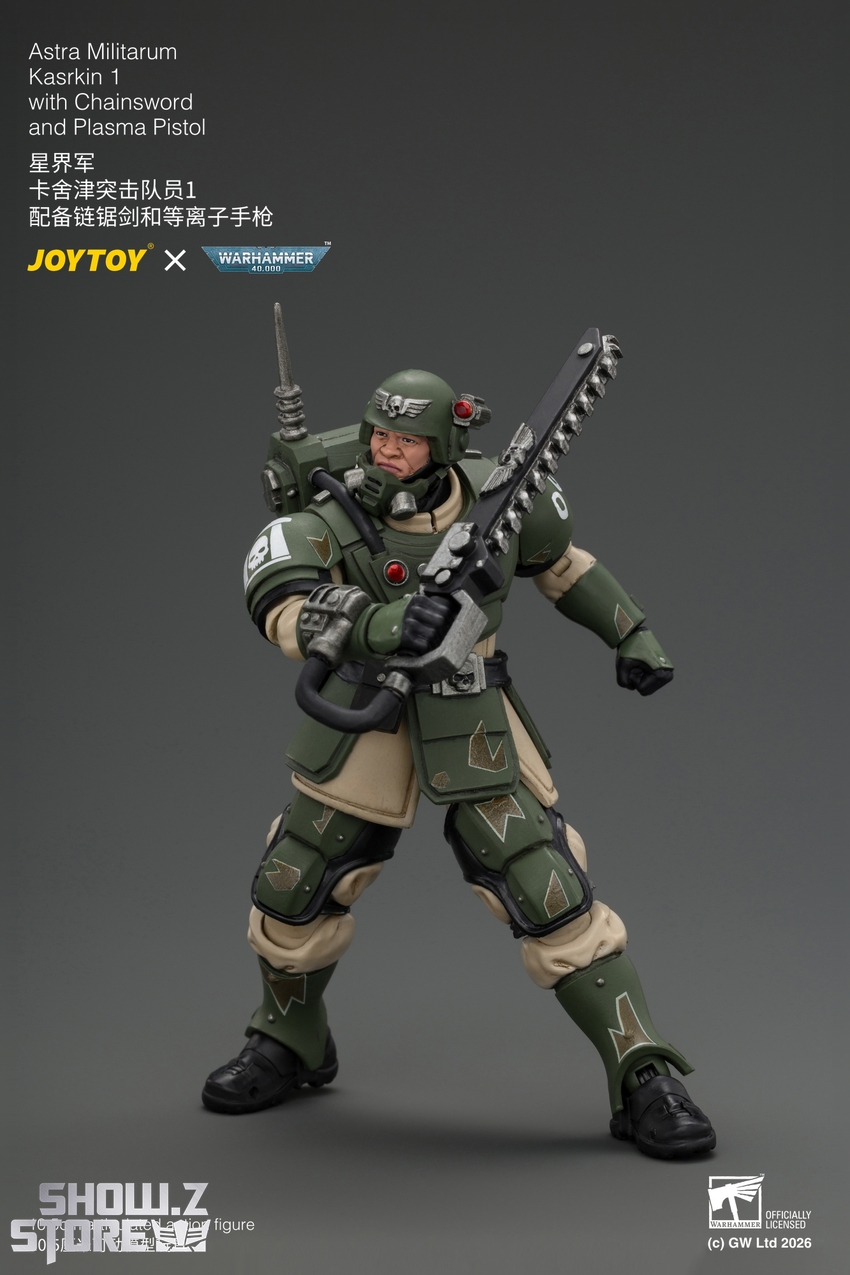 JoyToy JT04933 1/18 Warhammer 40K Astra Militarum Kasrkin 1 with Chainsword and Plasma Pistol - View 1 JoyToy JT04933 1/18 Warhammer 40K Astra Militarum Kasrkin 1 with Chainsword and Plasma Pistol - View 1