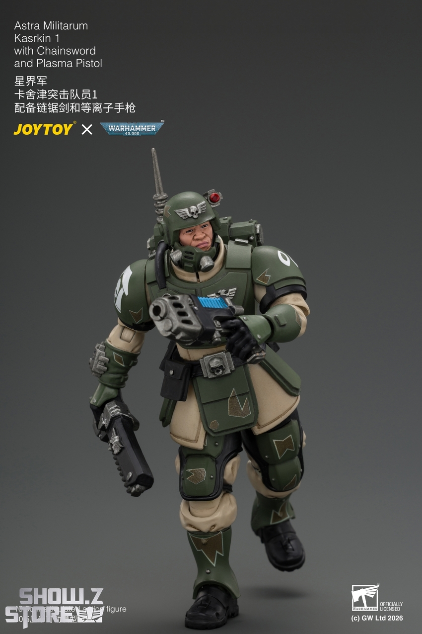 JoyToy JT04933 1/18 Warhammer 40K Astra Militarum Kasrkin 1 with Chainsword and Plasma Pistol - View 3 JoyToy JT04933 1/18 Warhammer 40K Astra Militarum Kasrkin 1 with Chainsword and Plasma Pistol - View 3