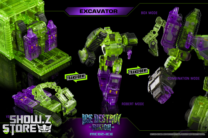 Lucky Cat MC02-ICE Ice Destroy Riki-Oh Devastator Set of 6 Transparent Version - View 5 Lucky Cat MC02-ICE Ice Destroy Riki-Oh Devastator Set of 6 Transparent Version - View 5