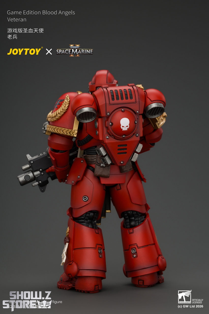 JoyToy JT05305 1/18 Warhammer 40K Game Edition Blood Angels Veteran with Bolt Rifle, Chainsword and Bolt Pistol and Plasma Pistol - View 4 JoyToy JT05305 1/18 Warhammer 40K Game Edition Blood Angels Veteran with Bolt Rifle, Chainsword and Bolt Pistol and Plasma Pistol - View 4