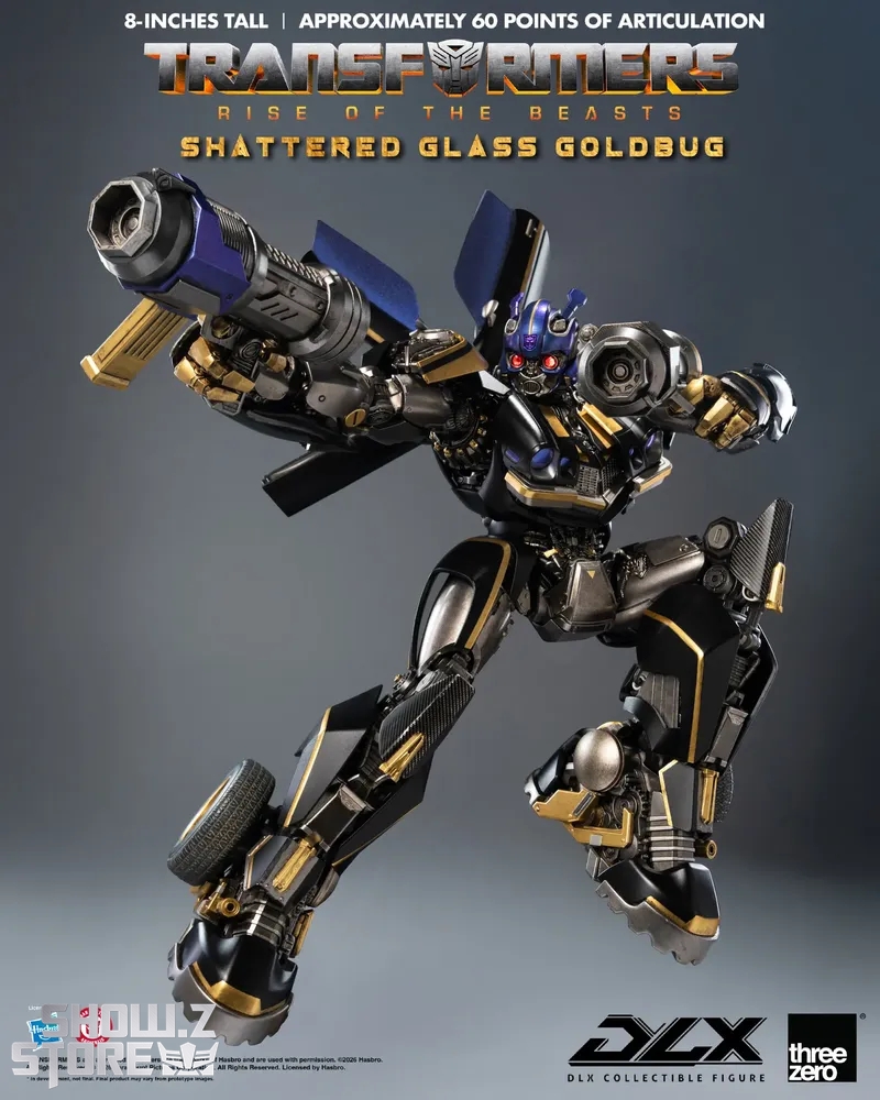 Threezero 3Z0904 Transformers Rise of the Beasts DLX Shattered Glass Goldbug - View 9 Threezero 3Z0904 Transformers Rise of the Beasts DLX Shattered Glass Goldbug - View 9