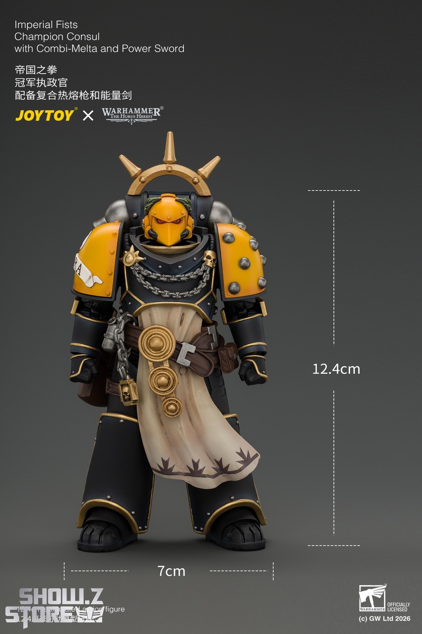JoyToy JT05121 1/18 Warhammer The Horus Heresy Imperial Fists Champion Consul with Combi-Melta and Power Sword - View 10 JoyToy JT05121 1/18 Warhammer The Horus Heresy Imperial Fists Champion Consul with Combi-Melta and Power Sword - View 10