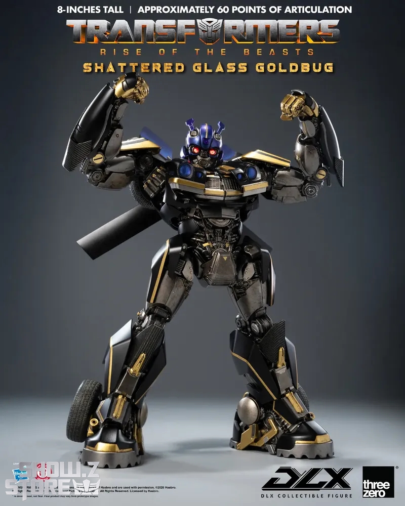 Threezero 3Z0904 Transformers Rise of the Beasts DLX Shattered Glass Goldbug - View 12 Threezero 3Z0904 Transformers Rise of the Beasts DLX Shattered Glass Goldbug - View 12
