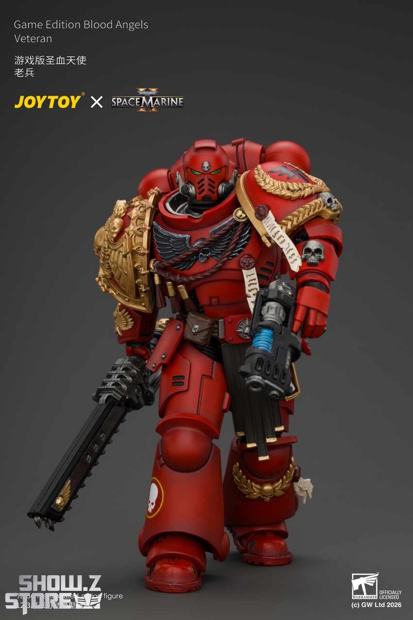 JoyToy JT05305 1/18 Warhammer 40K Game Edition Blood Angels Veteran with Bolt Rifle, Chainsword and Bolt Pistol and Plasma Pistol - View 9 JoyToy JT05305 1/18 Warhammer 40K Game Edition Blood Angels Veteran with Bolt Rifle, Chainsword and Bolt Pistol and Plasma Pistol - View 9