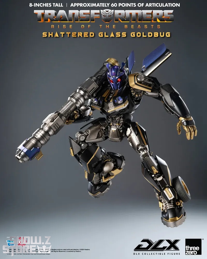Threezero 3Z0904 Transformers Rise of the Beasts DLX Shattered Glass Goldbug - View 7 Threezero 3Z0904 Transformers Rise of the Beasts DLX Shattered Glass Goldbug - View 7