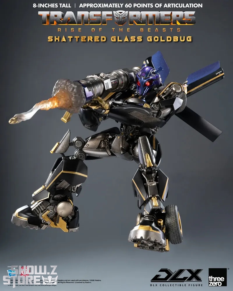 Threezero 3Z0904 Transformers Rise of the Beasts DLX Shattered Glass Goldbug - View 6 Threezero 3Z0904 Transformers Rise of the Beasts DLX Shattered Glass Goldbug - View 6