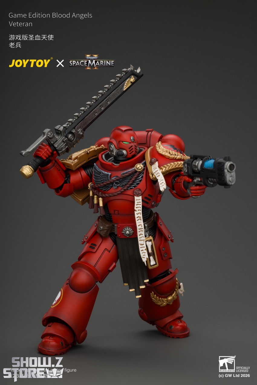 JoyToy JT05305 1/18 Warhammer 40K Game Edition Blood Angels Veteran with Bolt Rifle, Chainsword and Bolt Pistol and Plasma Pistol - View 7 JoyToy JT05305 1/18 Warhammer 40K Game Edition Blood Angels Veteran with Bolt Rifle, Chainsword and Bolt Pistol and Plasma Pistol - View 7