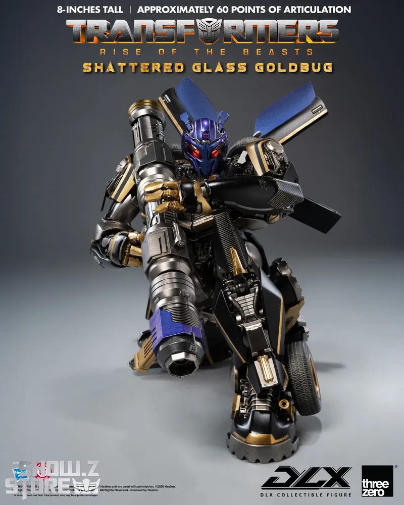 Threezero 3Z0904 Transformers Rise of the Beasts DLX Shattered Glass Goldbug - View 8 Threezero 3Z0904 Transformers Rise of the Beasts DLX Shattered Glass Goldbug - View 8