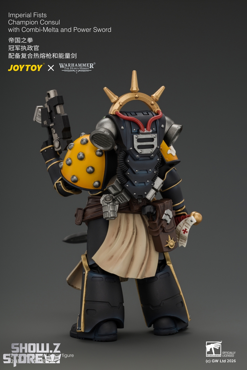 JoyToy JT05121 1/18 Warhammer The Horus Heresy Imperial Fists Champion Consul with Combi-Melta and Power Sword - View 4 JoyToy JT05121 1/18 Warhammer The Horus Heresy Imperial Fists Champion Consul with Combi-Melta and Power Sword - View 4