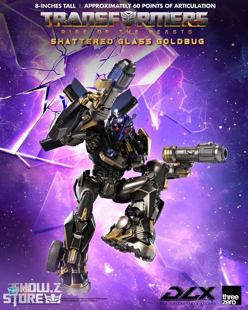Threezero 3Z0904 Transformers Rise of the Beasts DLX Shattered Glass Goldbug - View 10 Threezero 3Z0904 Transformers Rise of the Beasts DLX Shattered Glass Goldbug - View 10