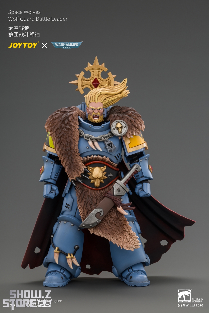 JoyToy JT05312 1/18 Warhammer 40K Space Wolves Wolf Guard Battle Leader - View 1 JoyToy JT05312 1/18 Warhammer 40K Space Wolves Wolf Guard Battle Leader - View 1