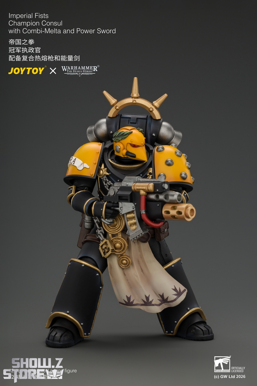 JoyToy JT05121 1/18 Warhammer The Horus Heresy Imperial Fists Champion Consul with Combi-Melta and Power Sword - View 8 JoyToy JT05121 1/18 Warhammer The Horus Heresy Imperial Fists Champion Consul with Combi-Melta and Power Sword - View 8