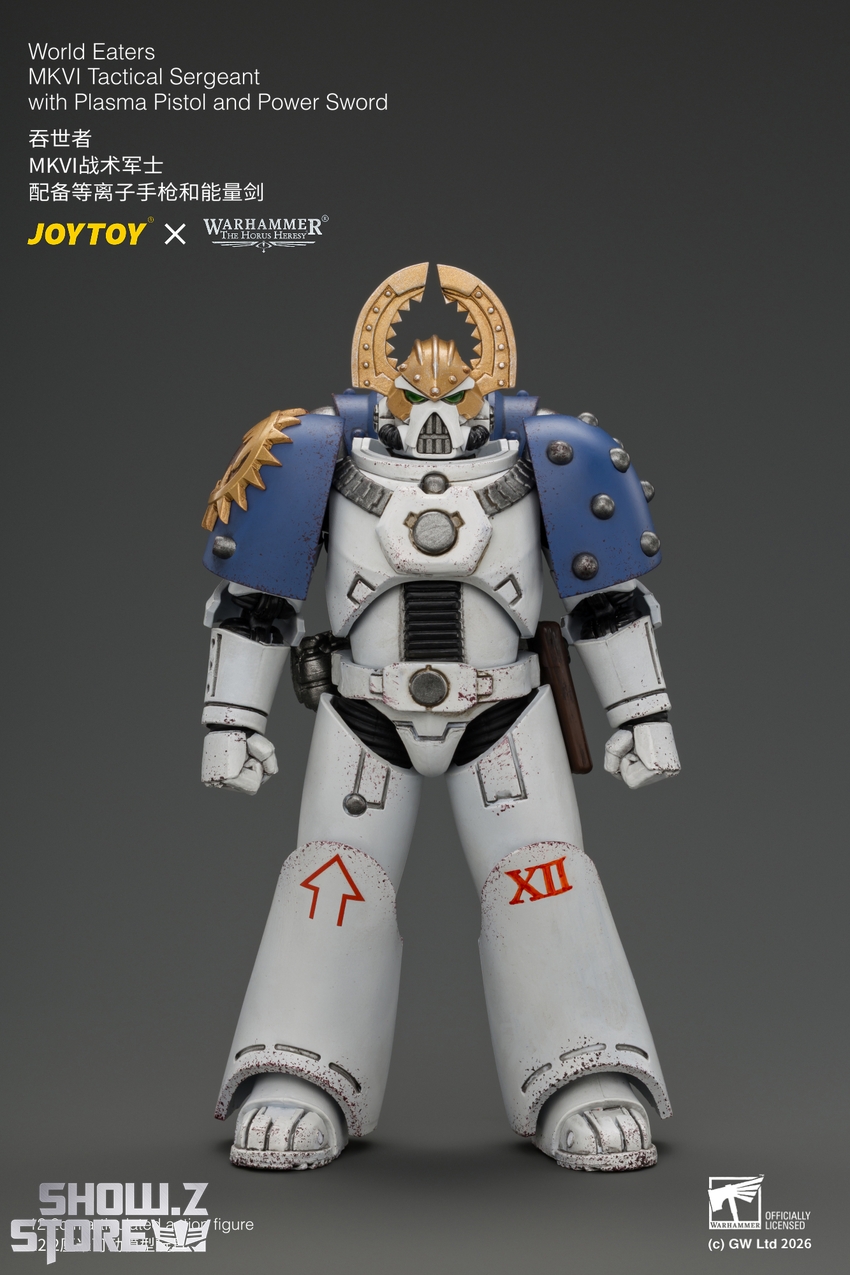 JoyToy JT05145 1/18 Warhammer The Horus Heresy World Eaters MKVI Tactical Sergeant with Plasma Pistol and Power Sword - View 1 JoyToy JT05145 1/18 Warhammer The Horus Heresy World Eaters MKVI Tactical Sergeant with Plasma Pistol and Power Sword - View 1