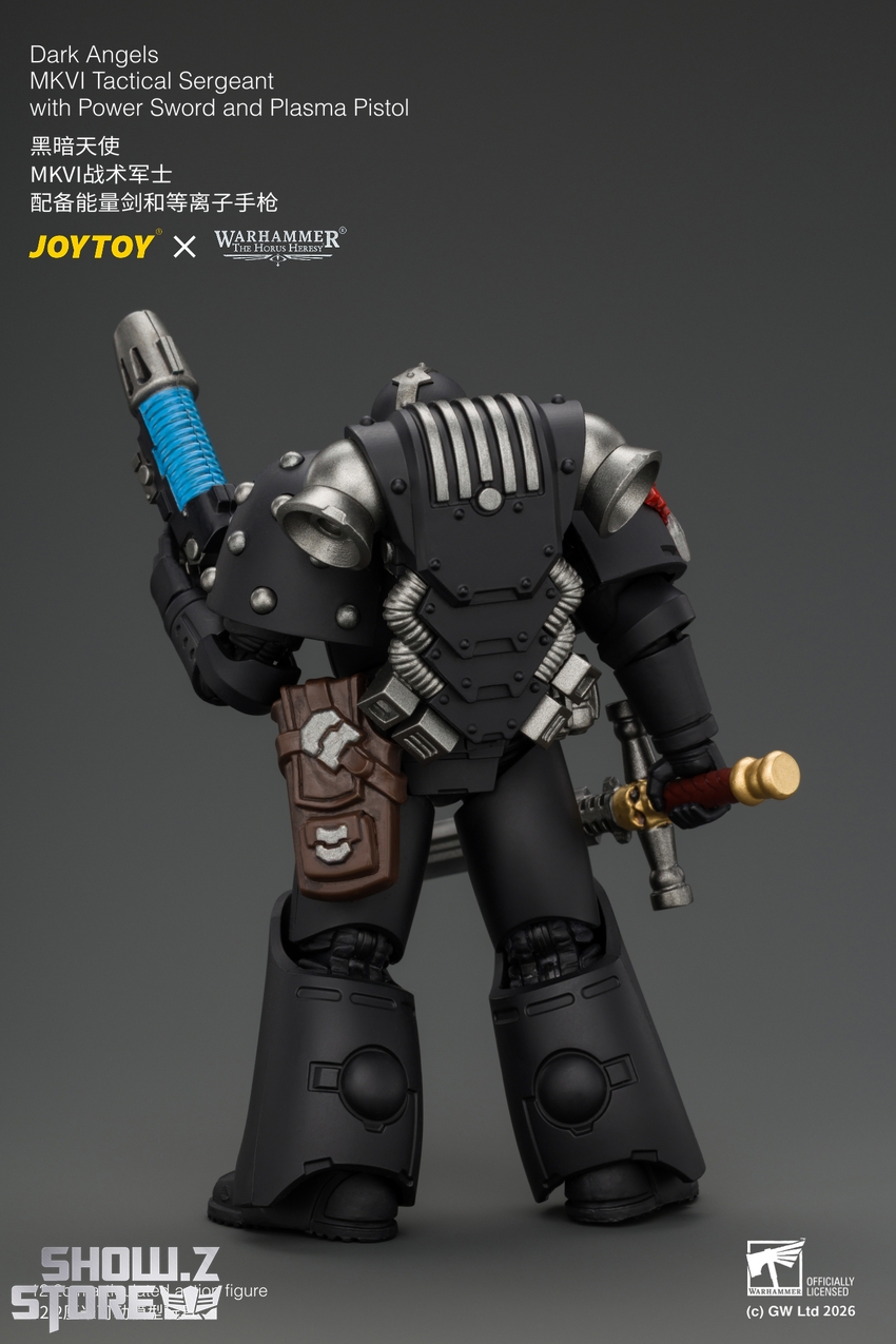 JoyToy JT05138 1/18 Warhammer The Horus Heresy Dark Angels MKVI Tactical Sergeant with Power Sword and Plasma Pistol - View 4 JoyToy JT05138 1/18 Warhammer The Horus Heresy Dark Angels MKVI Tactical Sergeant with Power Sword and Plasma Pistol - View 4