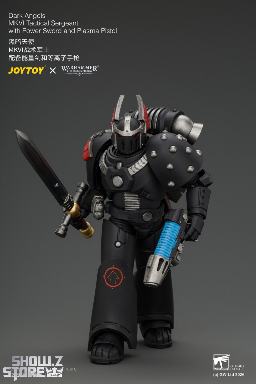 JoyToy JT05138 1/18 Warhammer The Horus Heresy Dark Angels MKVI Tactical Sergeant with Power Sword and Plasma Pistol - View 9 JoyToy JT05138 1/18 Warhammer The Horus Heresy Dark Angels MKVI Tactical Sergeant with Power Sword and Plasma Pistol - View 9