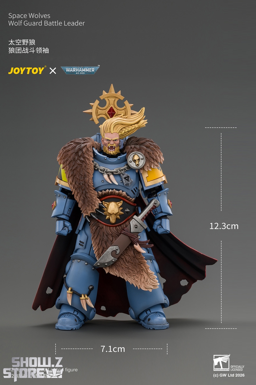 JoyToy JT05312 1/18 Warhammer 40K Space Wolves Wolf Guard Battle Leader - View 10 JoyToy JT05312 1/18 Warhammer 40K Space Wolves Wolf Guard Battle Leader - View 10
