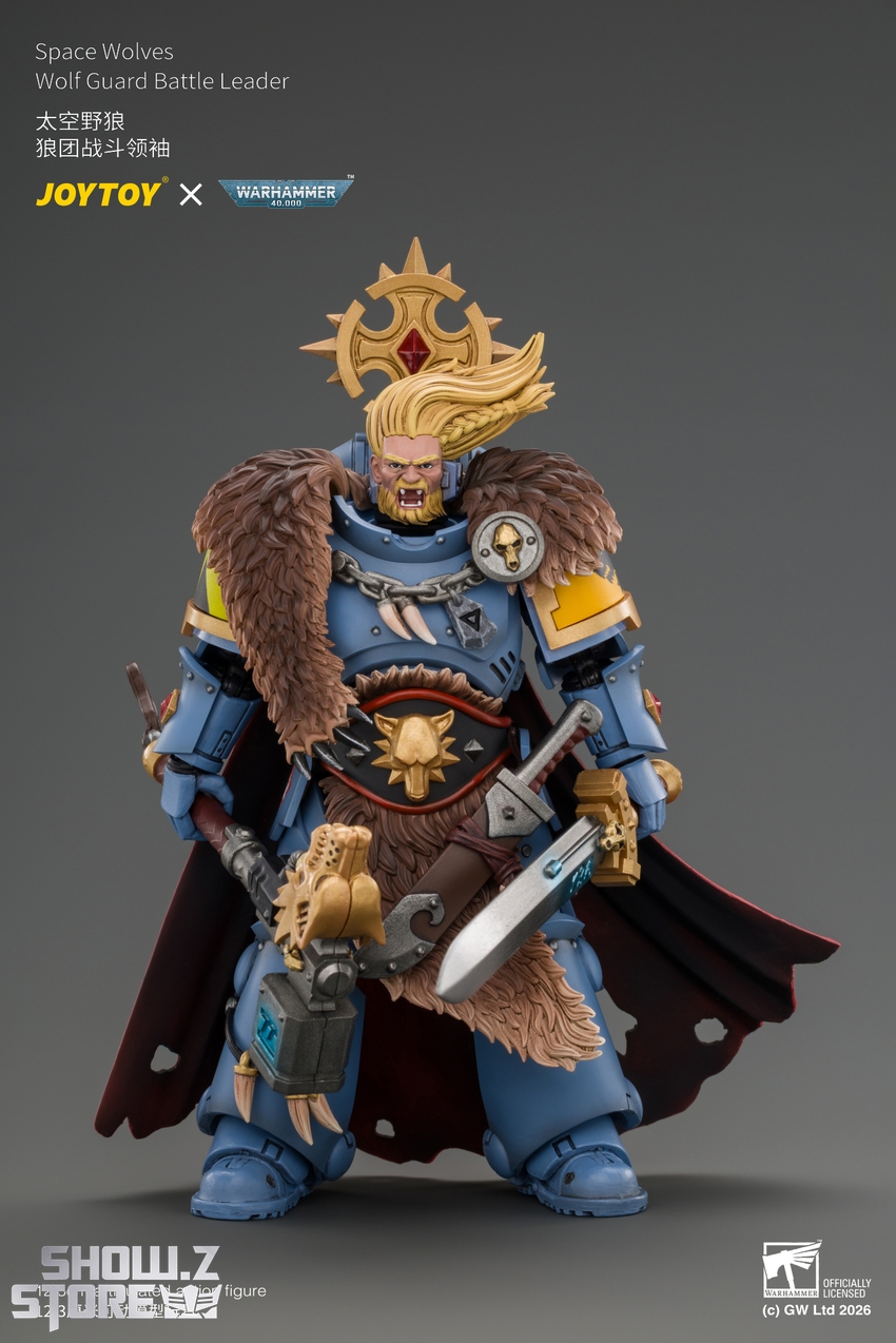 JoyToy JT05312 1/18 Warhammer 40K Space Wolves Wolf Guard Battle Leader - View 2 JoyToy JT05312 1/18 Warhammer 40K Space Wolves Wolf Guard Battle Leader - View 2