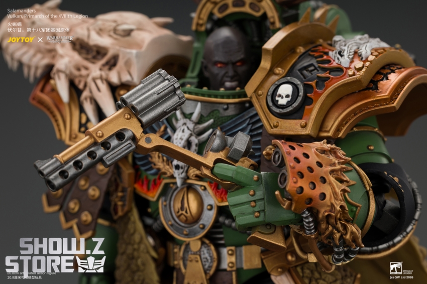 JoyToy JT05367 1/18 Warhammer The Horus Heresy Salamanders Vulkan Primarch of the XVlllth Legion - View 7 JoyToy JT05367 1/18 Warhammer The Horus Heresy Salamanders Vulkan Primarch of the XVlllth Legion - View 7