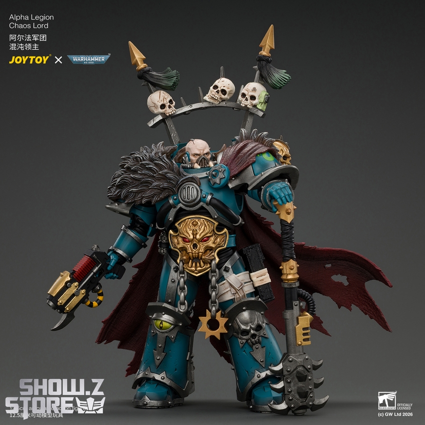 JoyToy JT05053 1/18 Warhammer 40K Alpha Legion Chaos Lord with Plasma Pistol and Accursed Weapon - View 8 JoyToy JT05053 1/18 Warhammer 40K Alpha Legion Chaos Lord with Plasma Pistol and Accursed Weapon - View 8