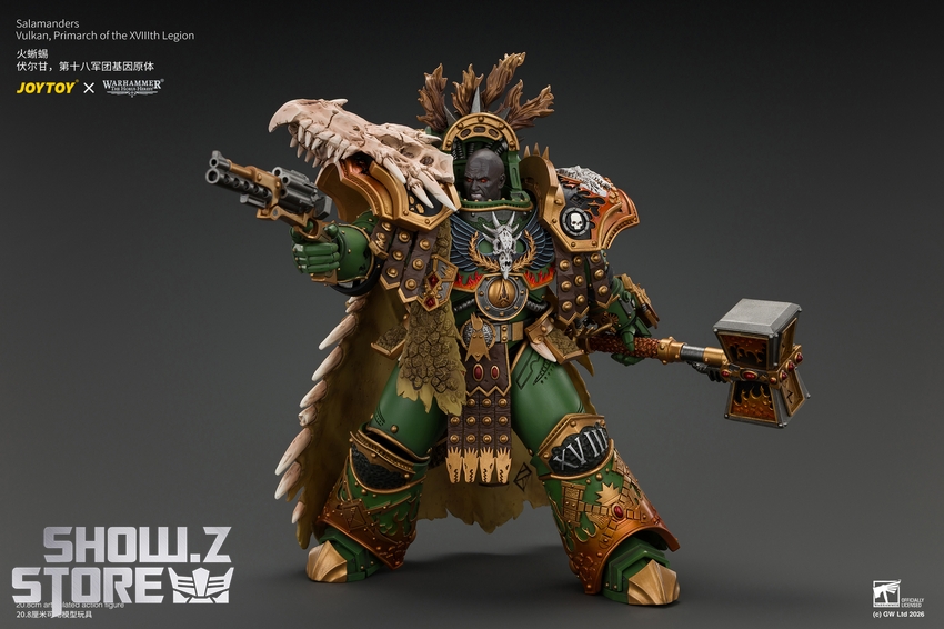 JoyToy JT05367 1/18 Warhammer The Horus Heresy Salamanders Vulkan Primarch of the XVlllth Legion - View 20 JoyToy JT05367 1/18 Warhammer The Horus Heresy Salamanders Vulkan Primarch of the XVlllth Legion - View 20