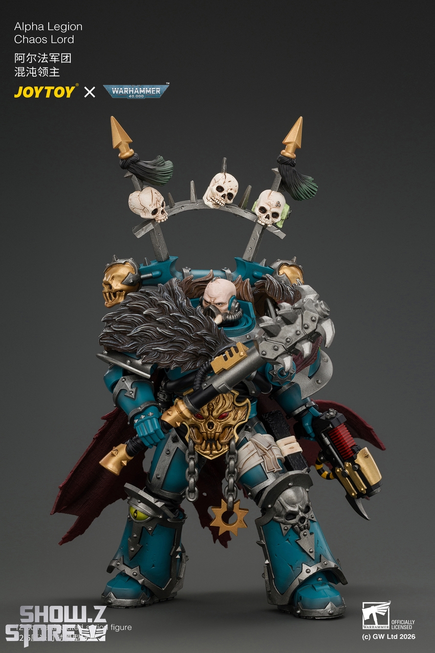 JoyToy JT05053 1/18 Warhammer 40K Alpha Legion Chaos Lord with Plasma Pistol and Accursed Weapon - View 10 JoyToy JT05053 1/18 Warhammer 40K Alpha Legion Chaos Lord with Plasma Pistol and Accursed Weapon - View 10