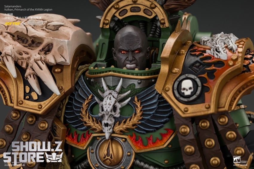 JoyToy JT05367 1/18 Warhammer The Horus Heresy Salamanders Vulkan Primarch of the XVlllth Legion - View 8 JoyToy JT05367 1/18 Warhammer The Horus Heresy Salamanders Vulkan Primarch of the XVlllth Legion - View 8
