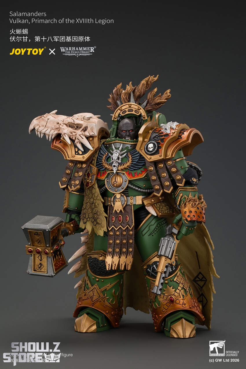 JoyToy JT05367 1/18 Warhammer The Horus Heresy Salamanders Vulkan Primarch of the XVlllth Legion - View 3 JoyToy JT05367 1/18 Warhammer The Horus Heresy Salamanders Vulkan Primarch of the XVlllth Legion - View 3