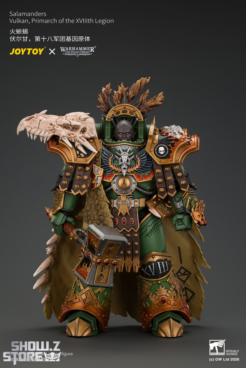 JoyToy JT05367 1/18 Warhammer The Horus Heresy Salamanders Vulkan Primarch of the XVlllth Legion - View 2 JoyToy JT05367 1/18 Warhammer The Horus Heresy Salamanders Vulkan Primarch of the XVlllth Legion - View 2