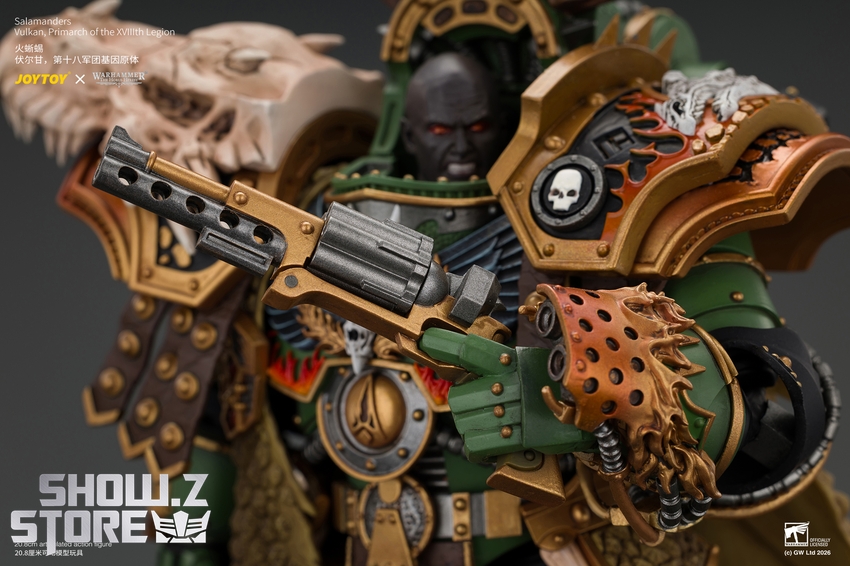JoyToy JT05367 1/18 Warhammer The Horus Heresy Salamanders Vulkan Primarch of the XVlllth Legion - View 6 JoyToy JT05367 1/18 Warhammer The Horus Heresy Salamanders Vulkan Primarch of the XVlllth Legion - View 6