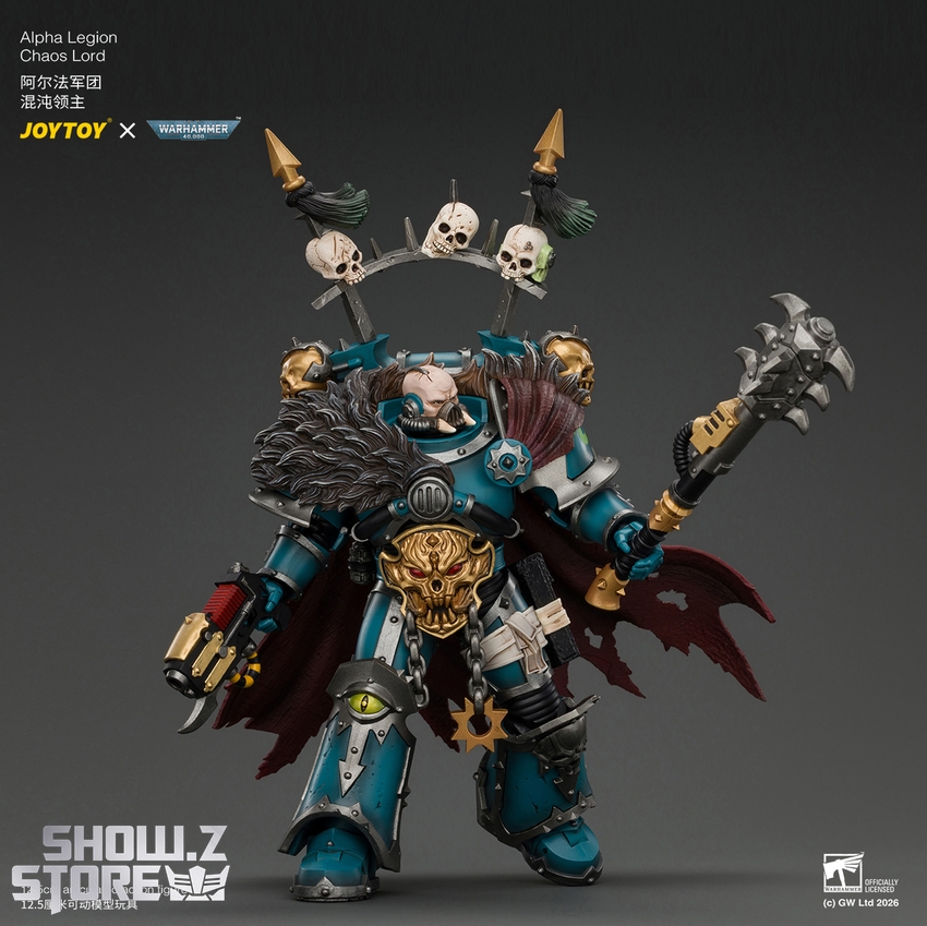 JoyToy JT05053 1/18 Warhammer 40K Alpha Legion Chaos Lord with Plasma Pistol and Accursed Weapon - View 6 JoyToy JT05053 1/18 Warhammer 40K Alpha Legion Chaos Lord with Plasma Pistol and Accursed Weapon - View 6