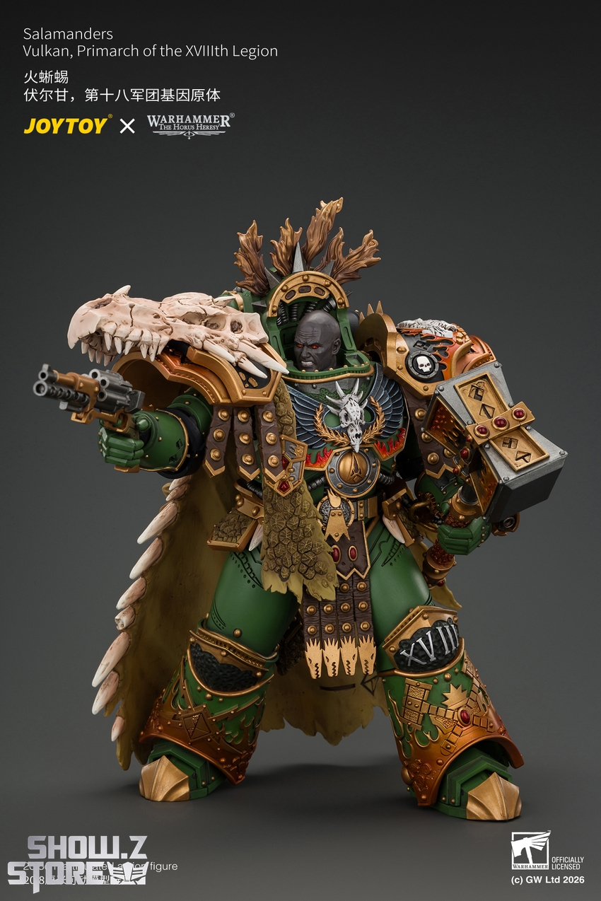 JoyToy JT05367 1/18 Warhammer The Horus Heresy Salamanders Vulkan Primarch of the XVlllth Legion - View 18 JoyToy JT05367 1/18 Warhammer The Horus Heresy Salamanders Vulkan Primarch of the XVlllth Legion - View 18