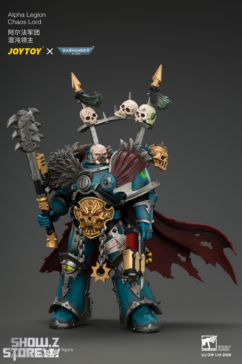 JoyToy JT05053 1/18 Warhammer 40K Alpha Legion Chaos Lord with Plasma Pistol and Accursed Weapon - View 3 JoyToy JT05053 1/18 Warhammer 40K Alpha Legion Chaos Lord with Plasma Pistol and Accursed Weapon - View 3
